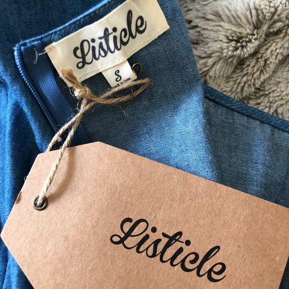 NWT Chambray Babydoll Dress - Picture 3 of 3